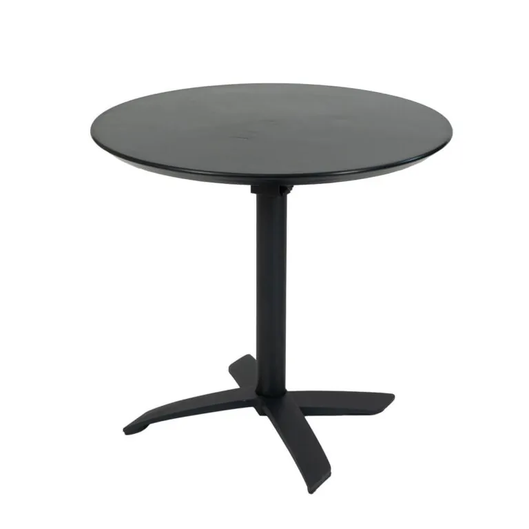 Round Café Table — Black