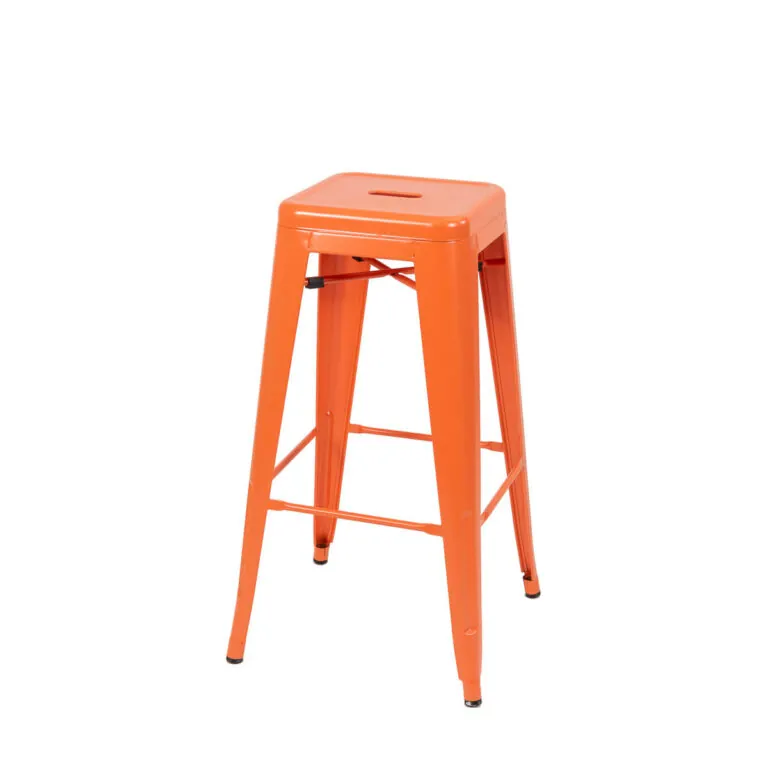 Tolix Bar Stool — Orange